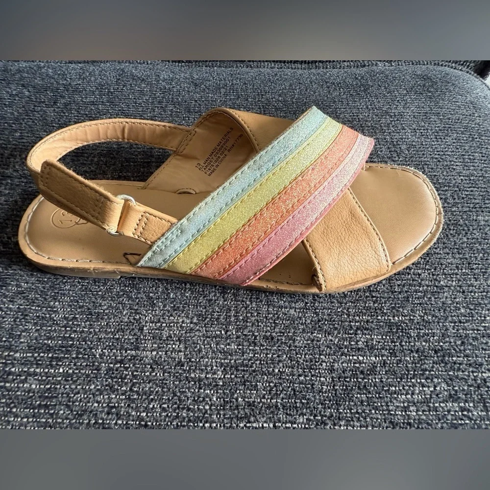 Cat & Jack Tan and Orange Sandals Lightweight Design summer style /size 13